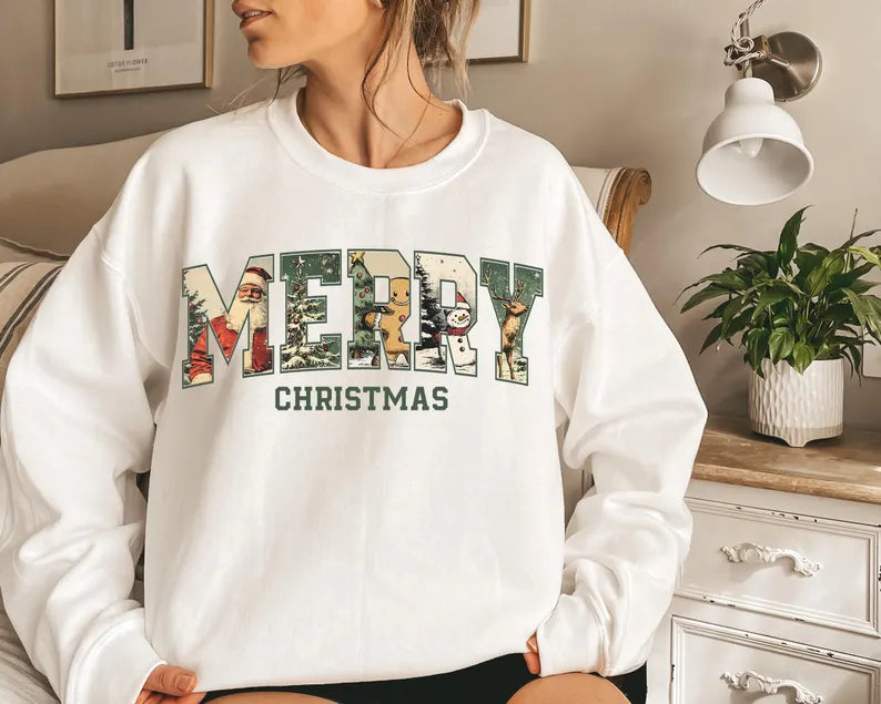 Merry Christmas (Christmas filled) 67576 DTF transfer