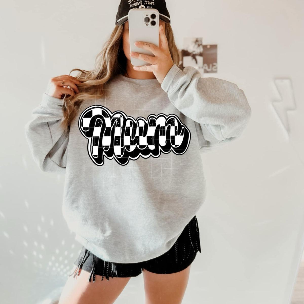 Mum checkered (CSC) 95720 DTF transfer