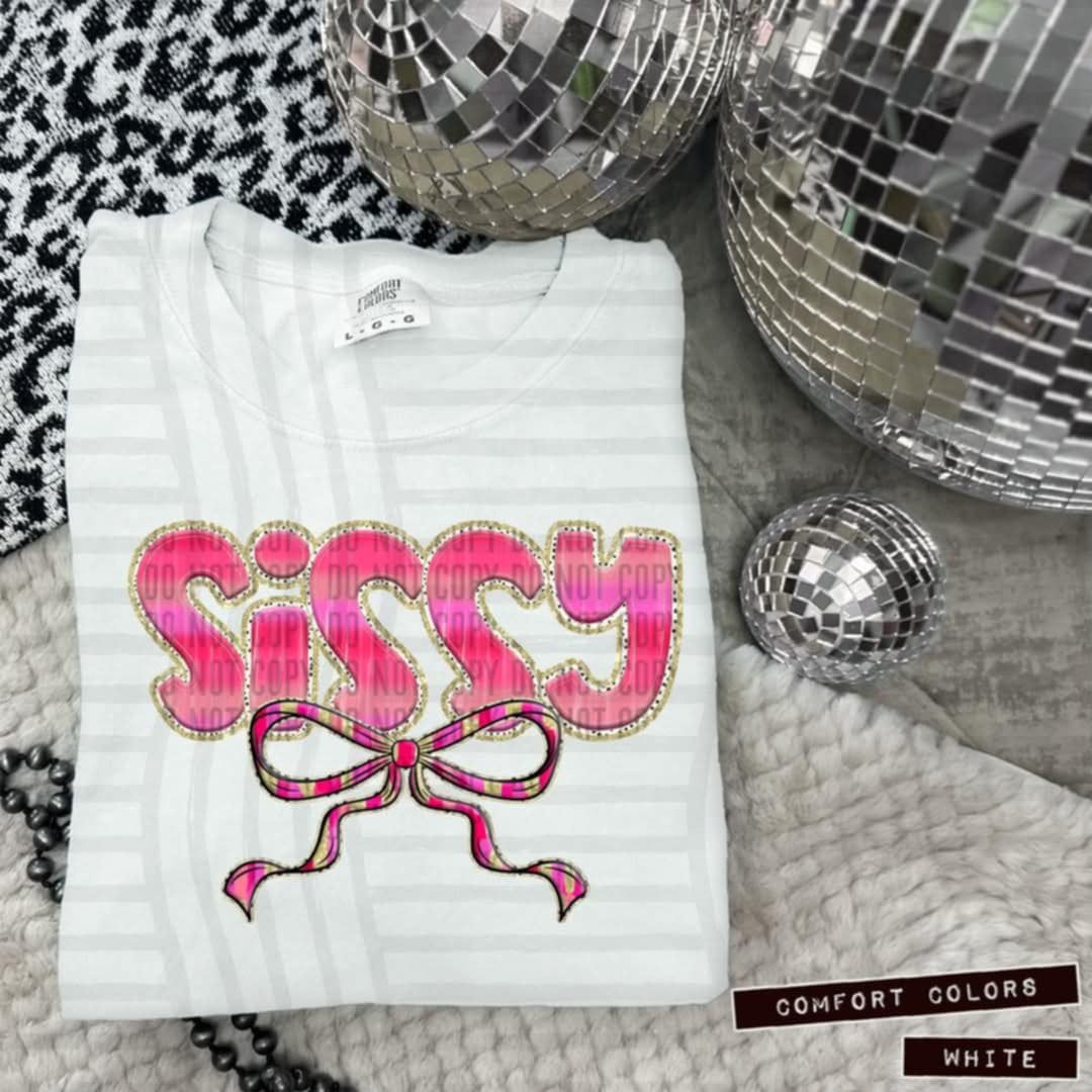 Sissy pink with bow (Caplinger) 100640 DTF transfer