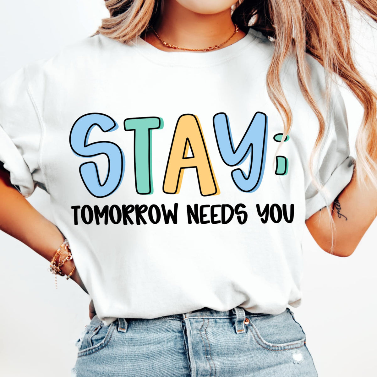 Stay; tomorrow needs you (CMD) 99605 DTF transfer