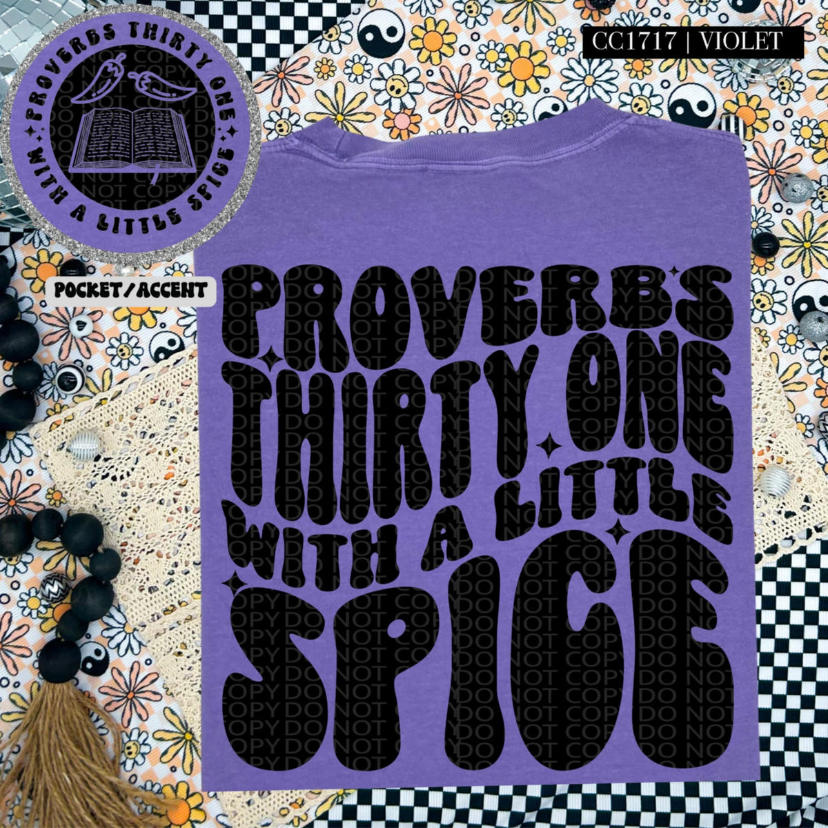 Proverbs thirty one with a little spice BLACK BACK (HW) 87255 DTF transfer
