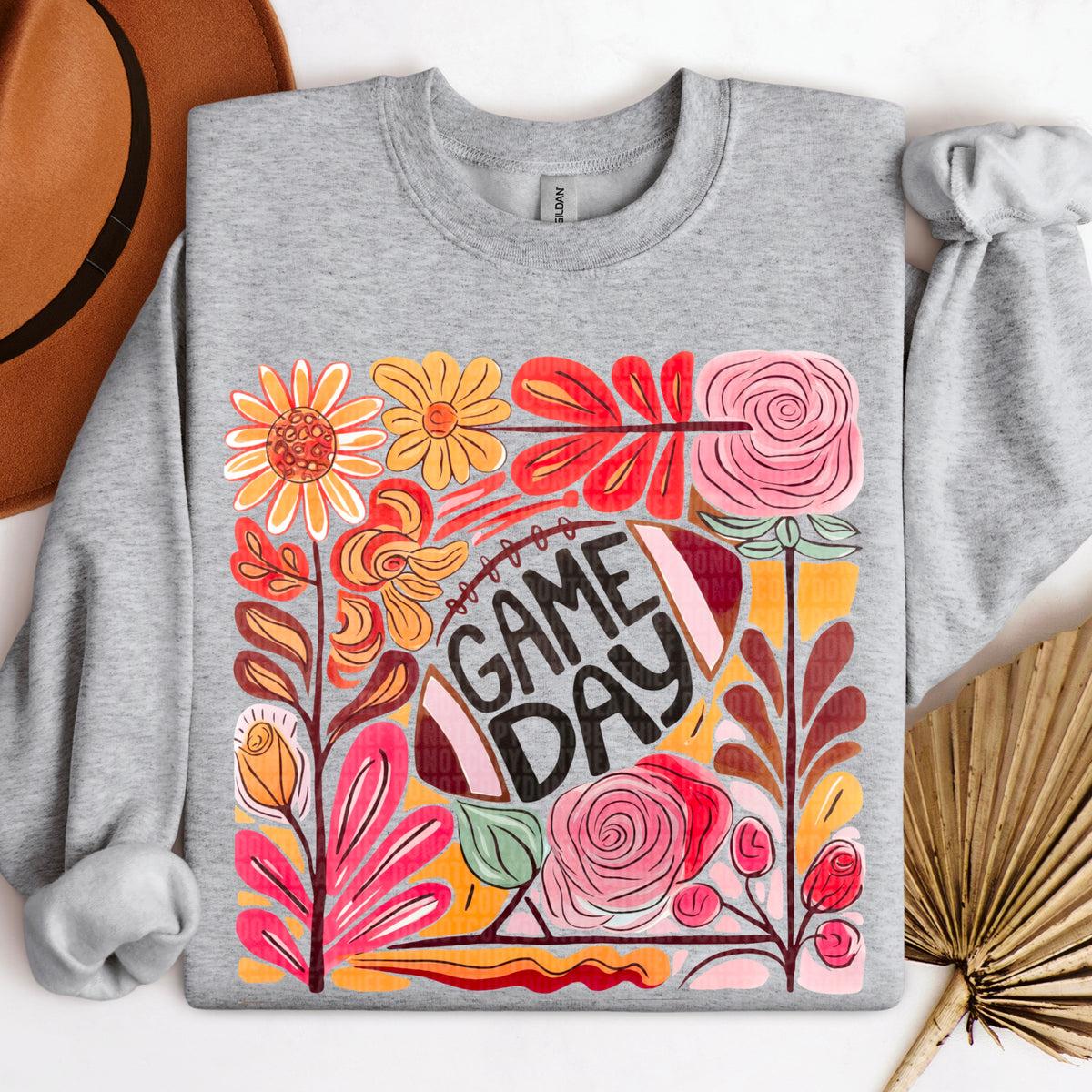 Game day floral background 109726 DTF transfer