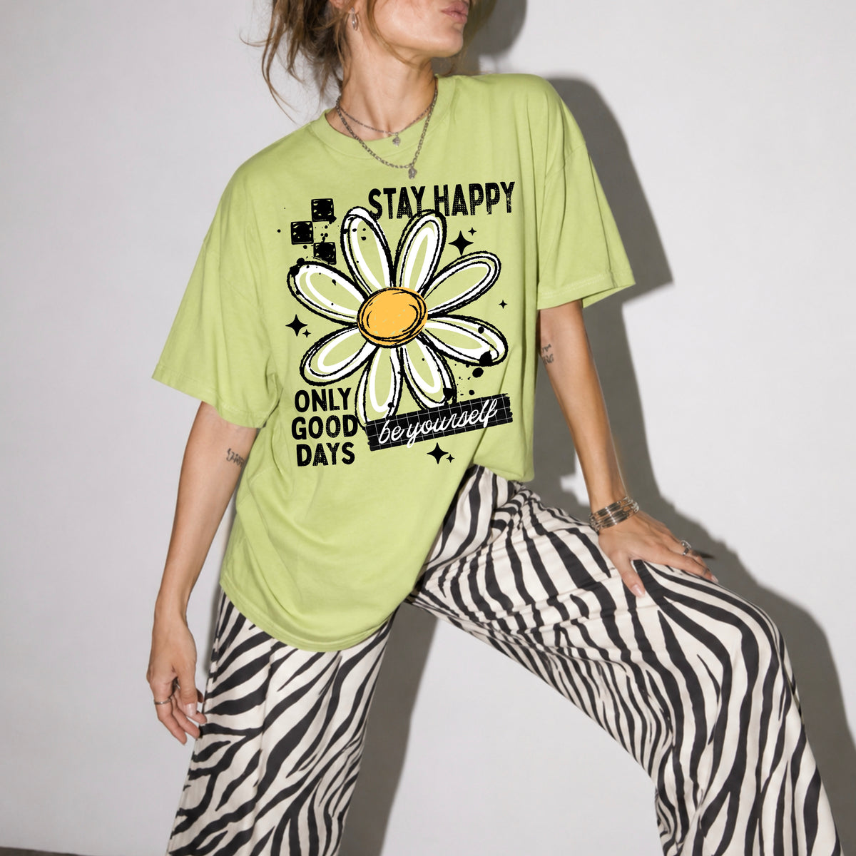 Stay Happy (black) (CSC) DTF Transfer