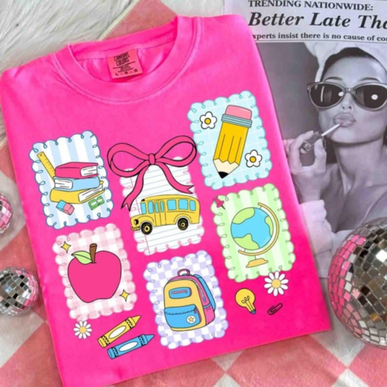 School stamps 107811 DTF transfer