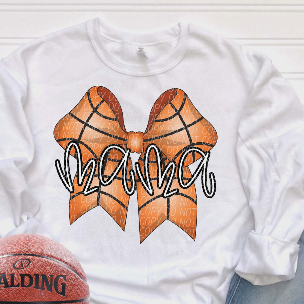 Basketball Mama bow (city) DTF transfer