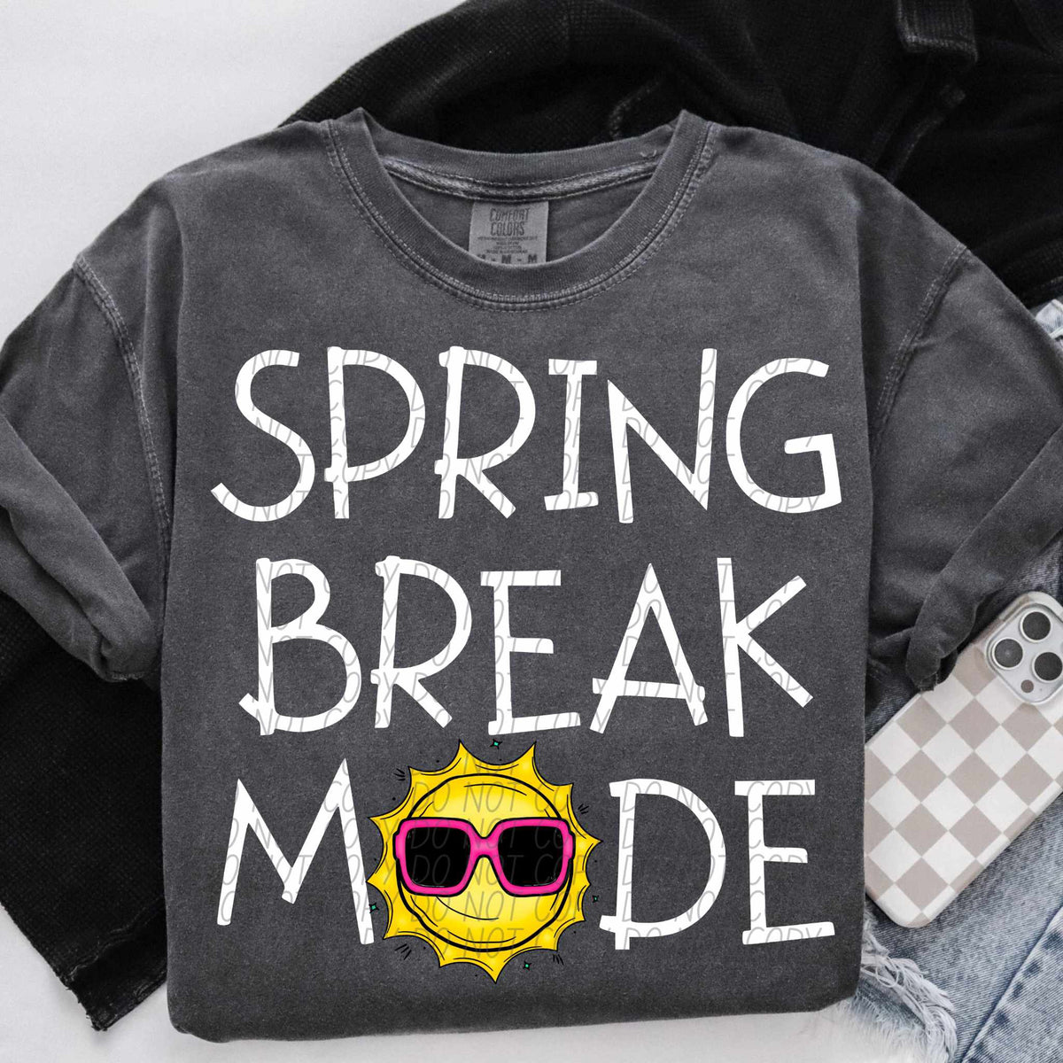 Spring break mode white font (CITY) 85069 DTF transfer
