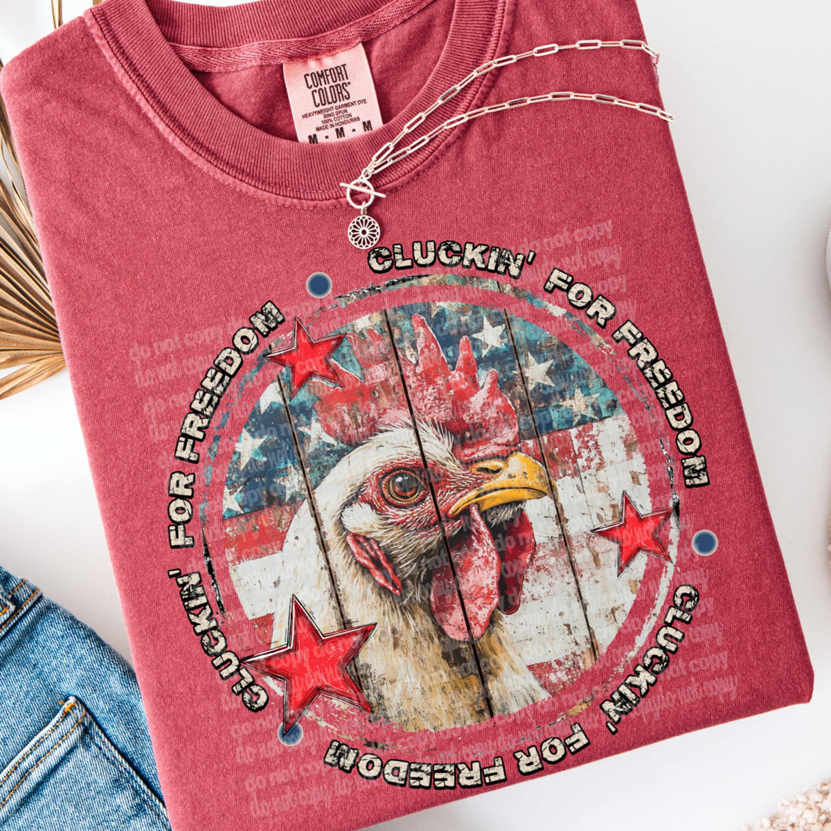 Cluckin’ for freedom (TTD) 100174 DTF transfer