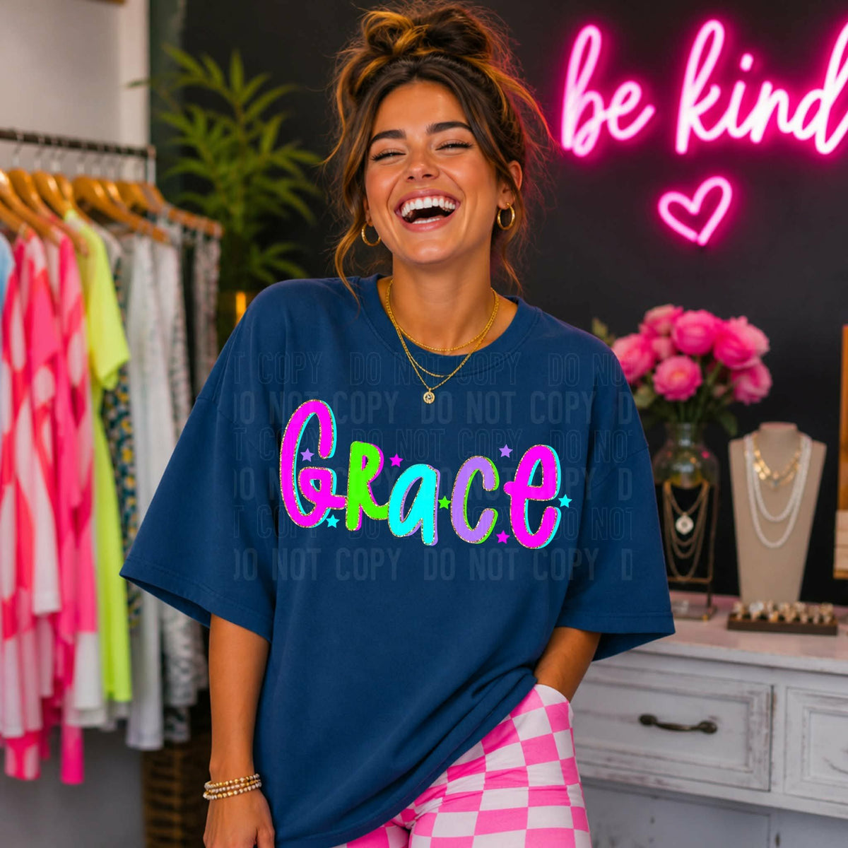 Grace (rainbow) Sunday Special DTF transfer