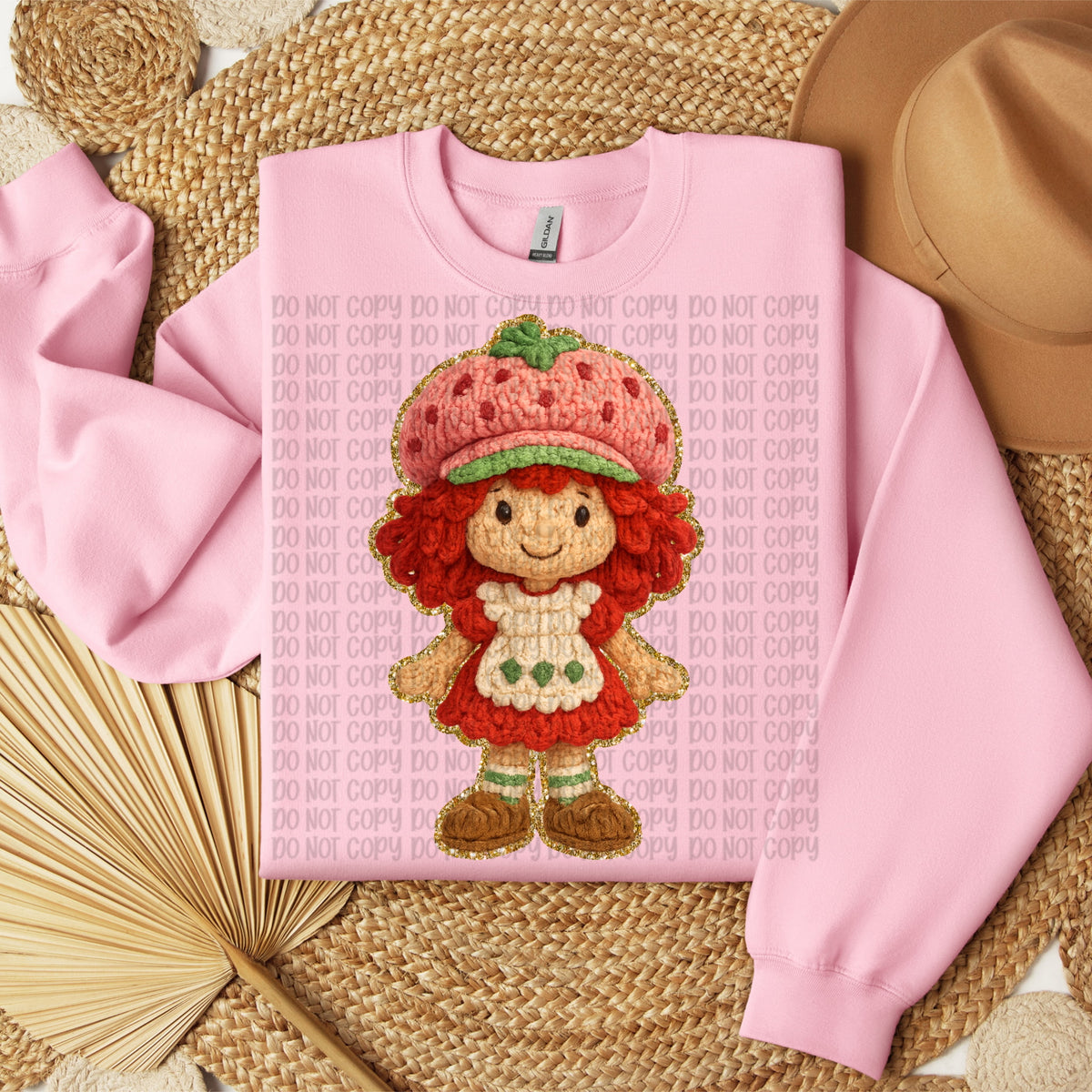 Faux Crochet Shortcake full body (VP) DTF transfer
