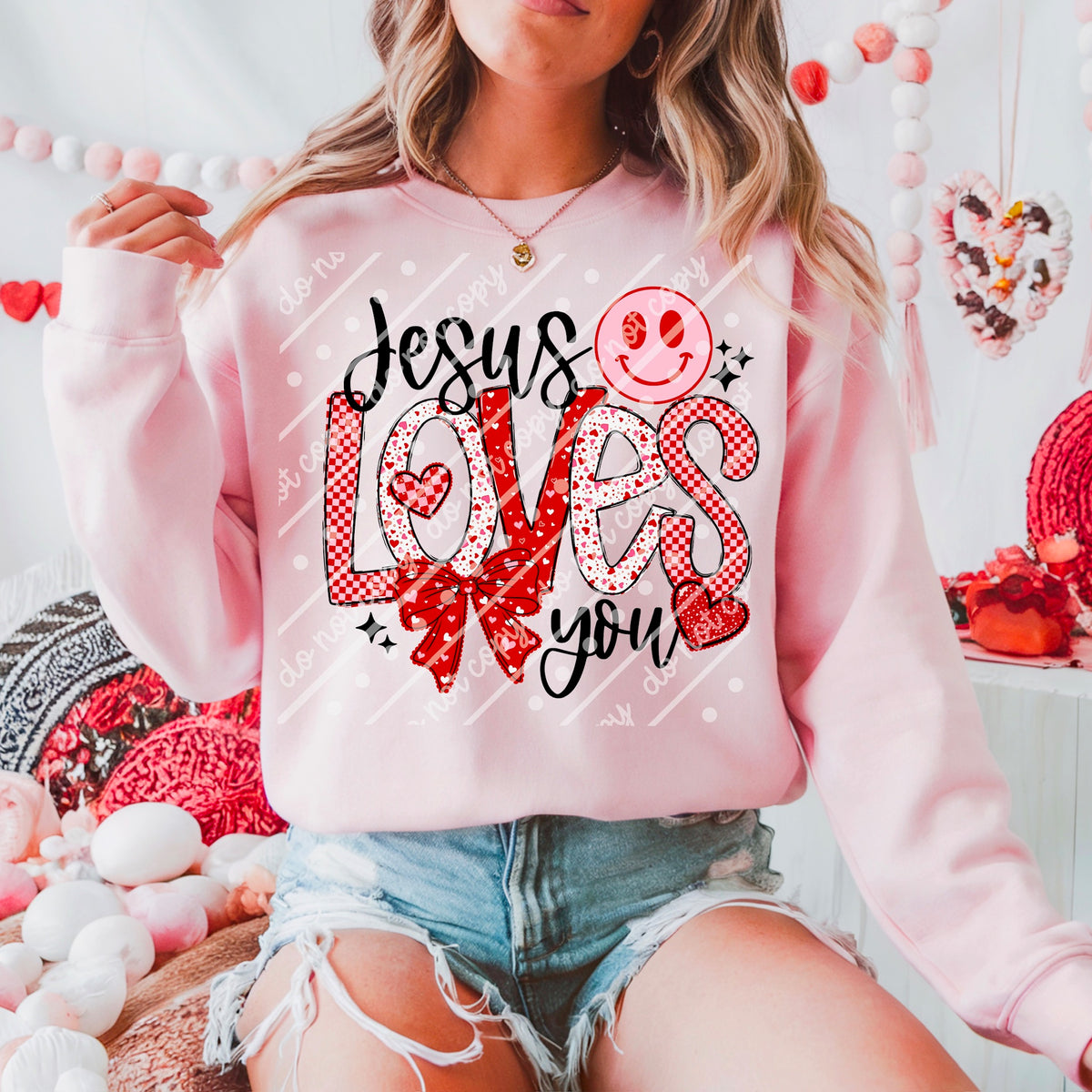 Jesus loves you valentine (exclusive) DTF Transfer