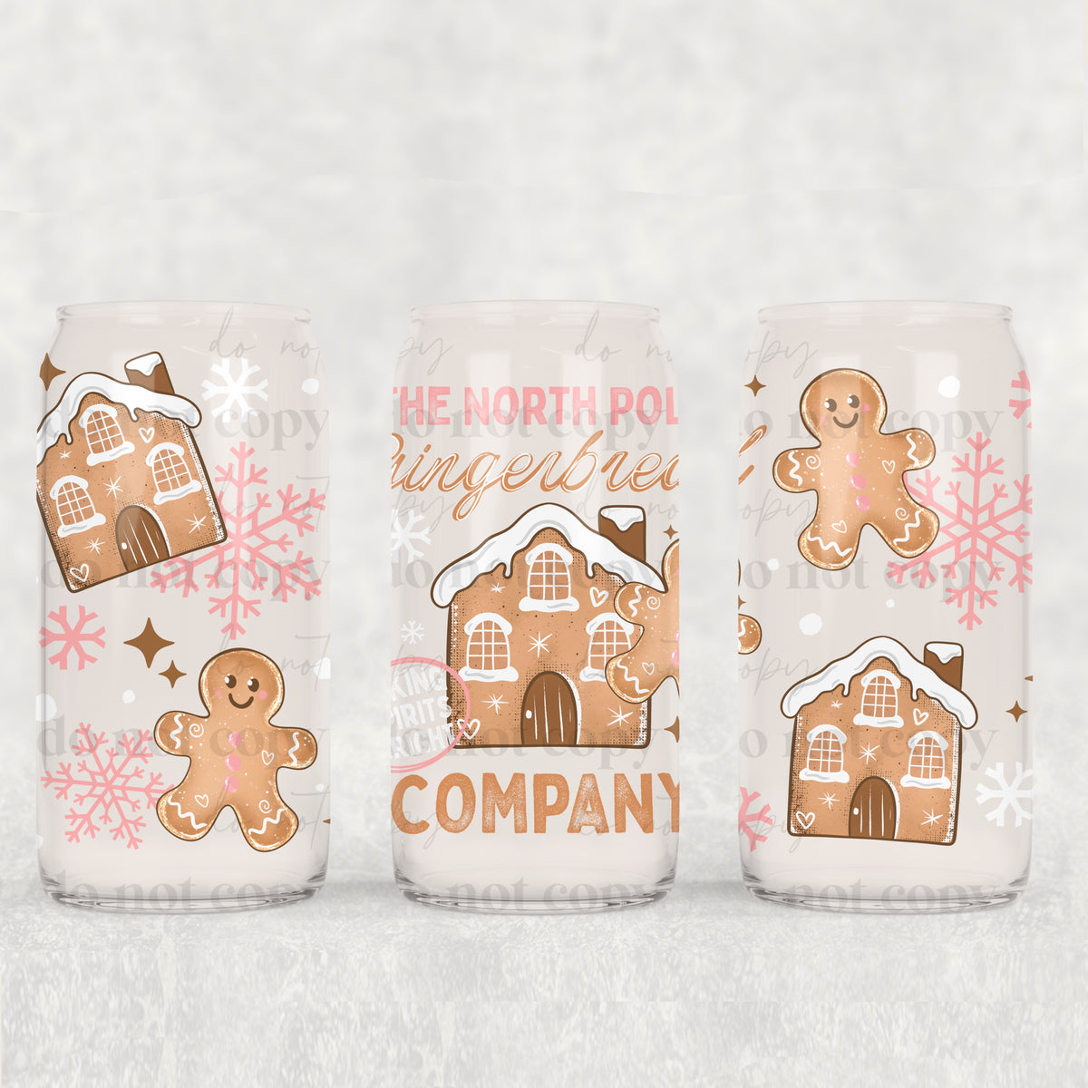 North Pole gingerbread company (CSC) UV DTF Transfer