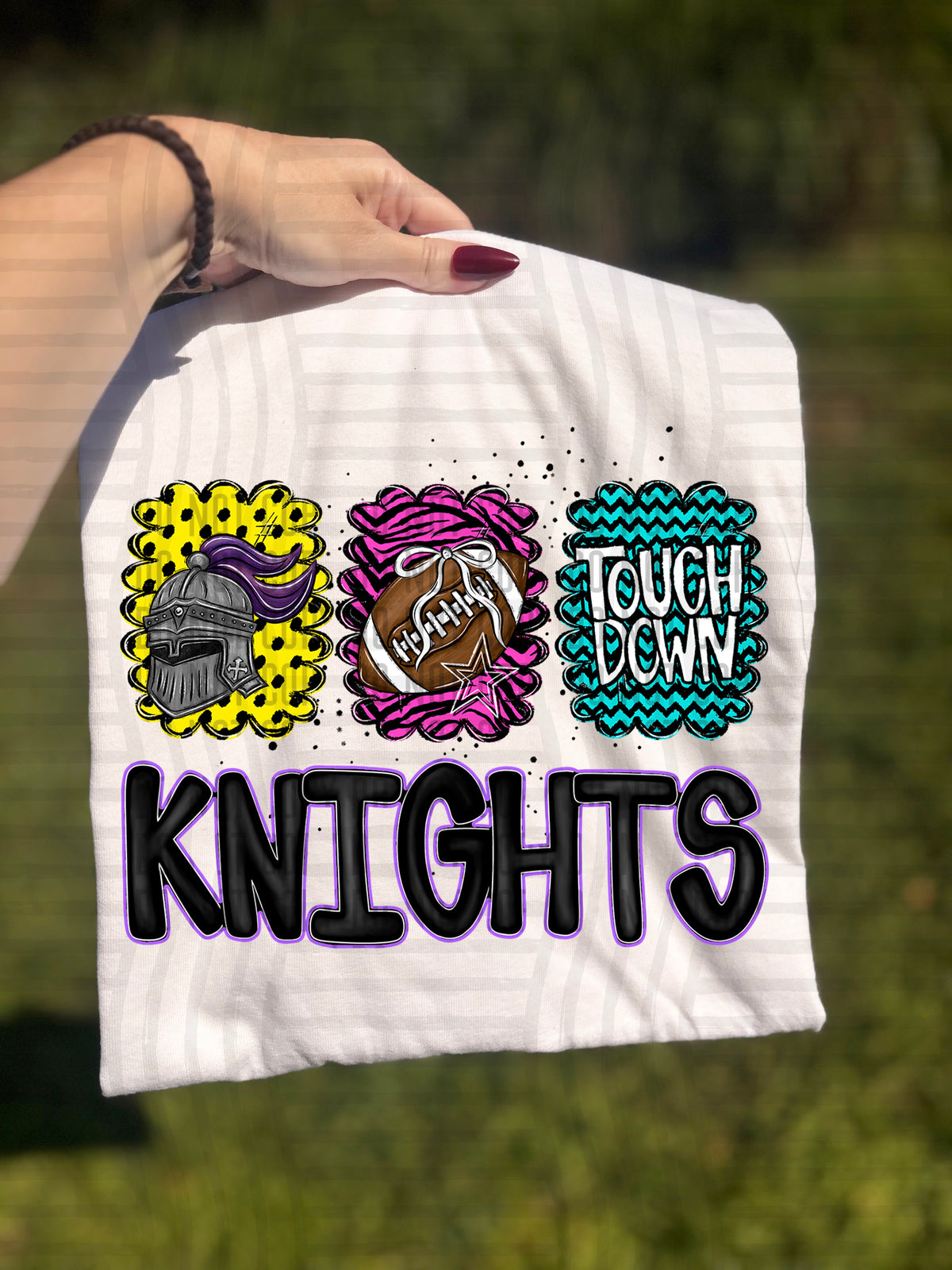 Purple Knights Preppy Bright Trio (Caplinger) 113089 DTF transfer