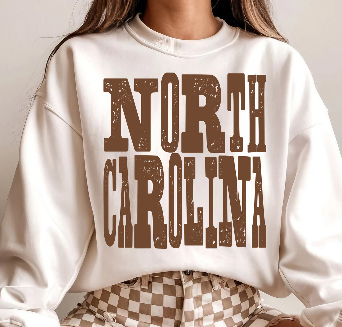 North Carolina Brown Grunge (S&G) DTF Transfer