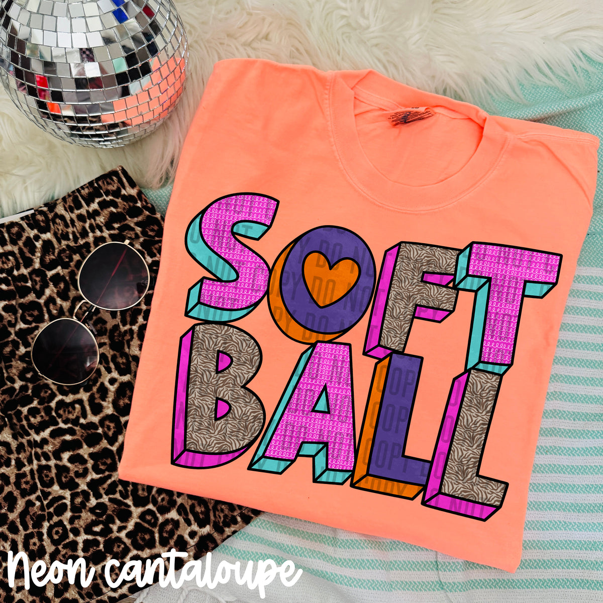 softball purple blocks (caplinger) DTF transfer