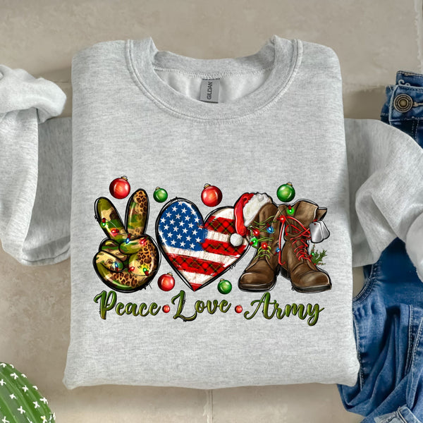 Peace Love Army-38699-DTF transfer
