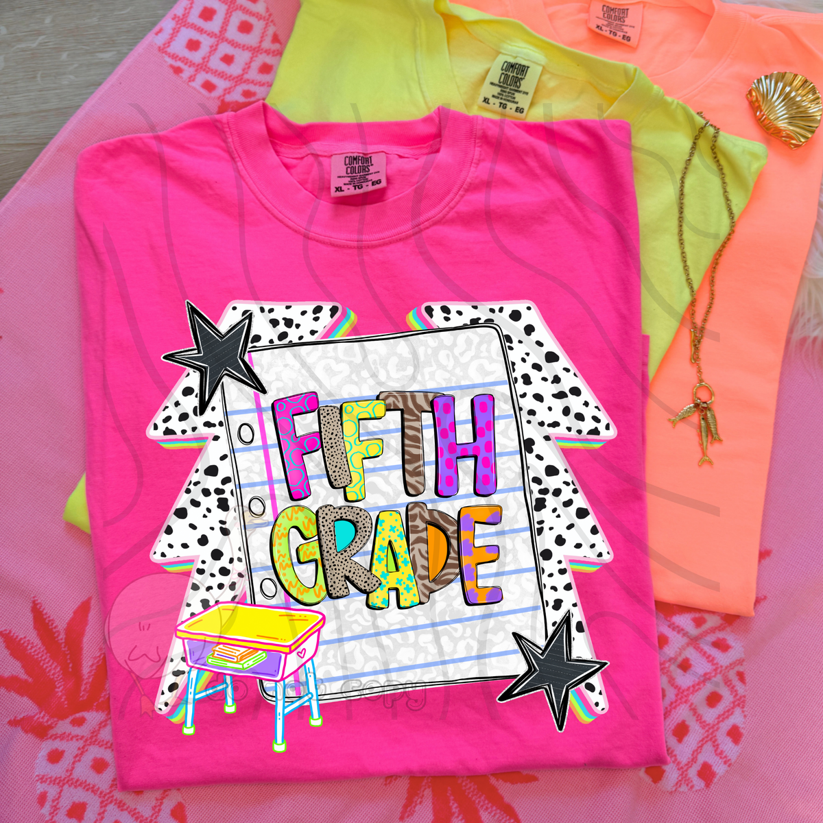 Fifth grade dalmatian lightning bolts (DKD) DTF transfer