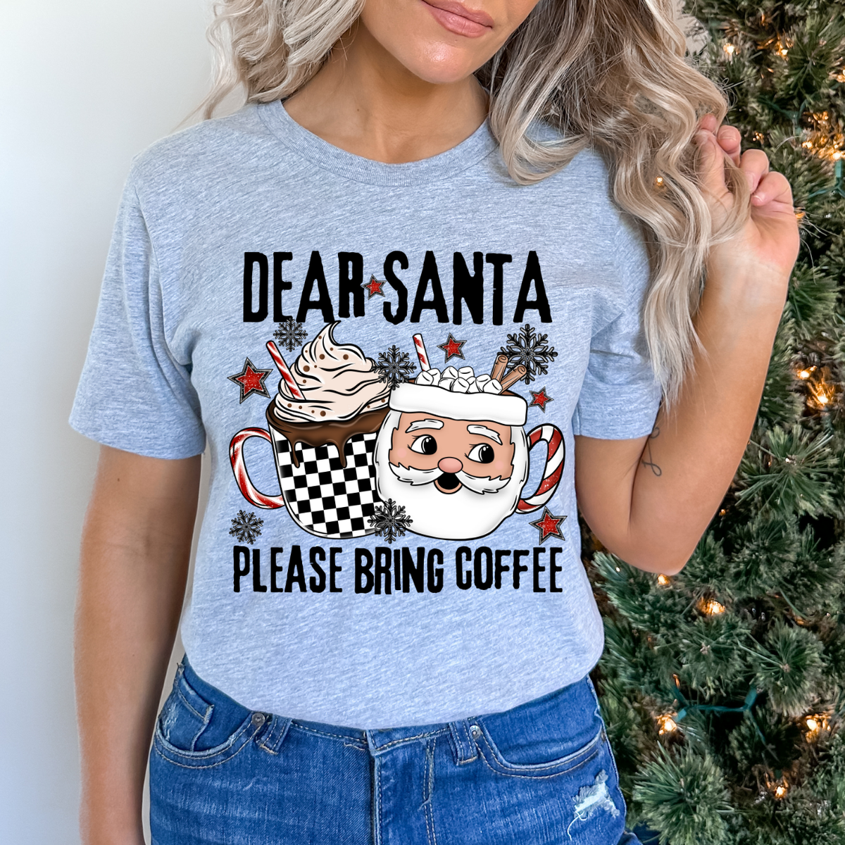 Dear Santa Please Bring Coffee 68610 DTF Transfer