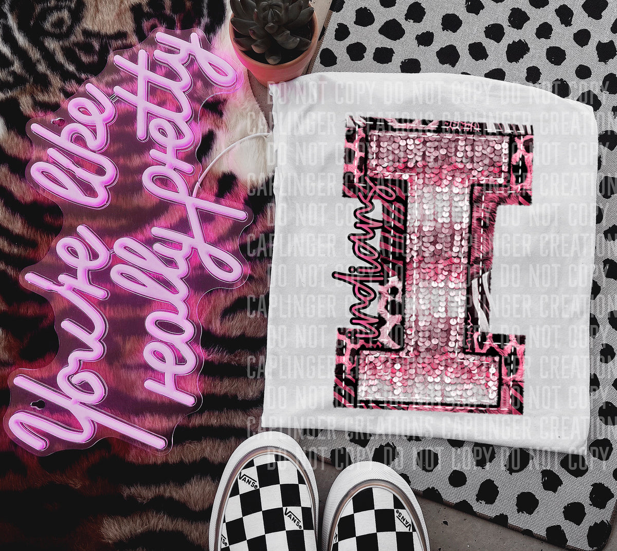 Indians wild and pink (Caplinger) DTF transfer