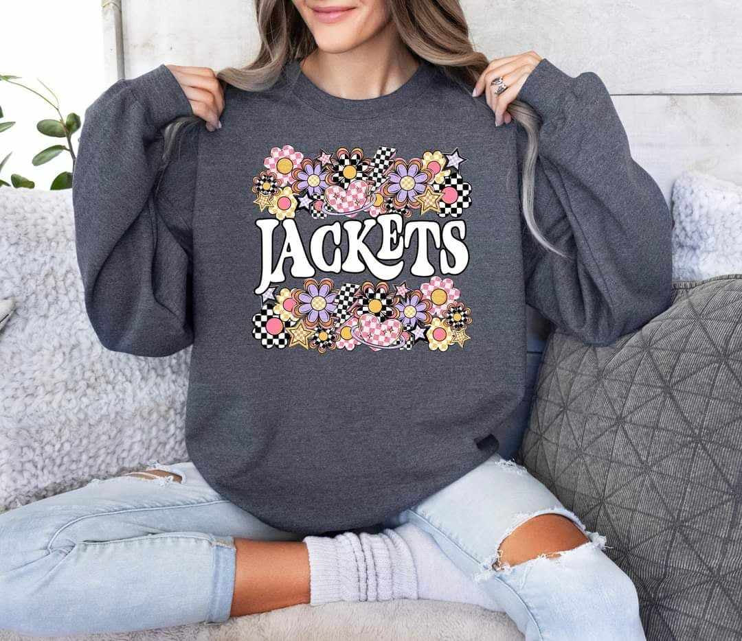 Jackets checkered florals (S&G) 62424 DTF transfer