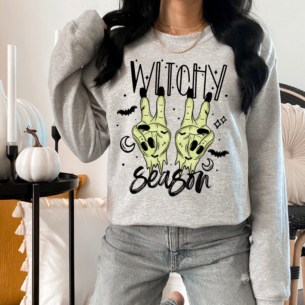 Witchy season black (CSC) DTF Transfer