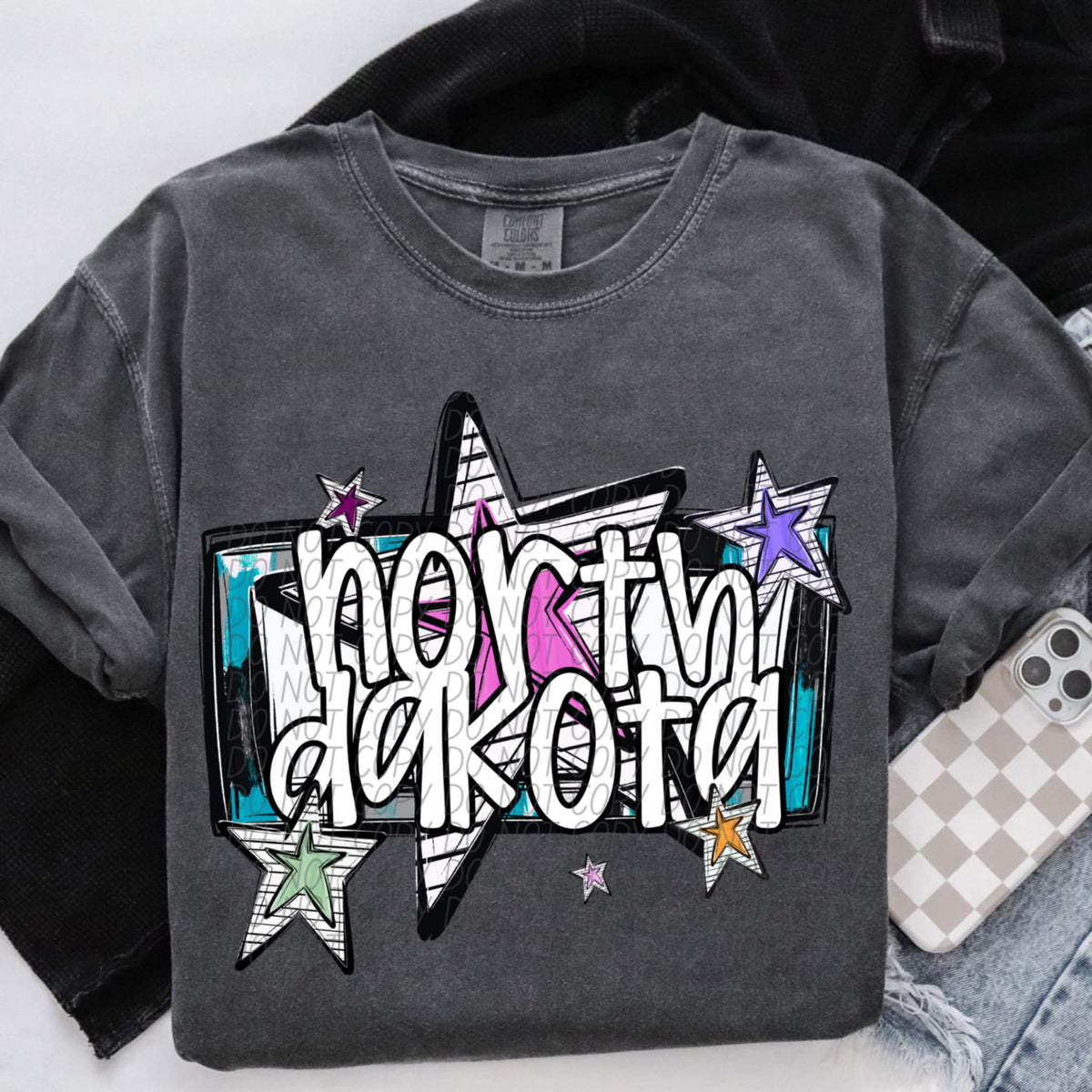 North Dakota stars (CITY) 85402 DTF transfer