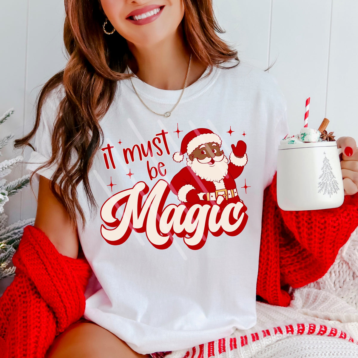 It Must Be Magic Santa darker skin tone 110336 DTF transfer