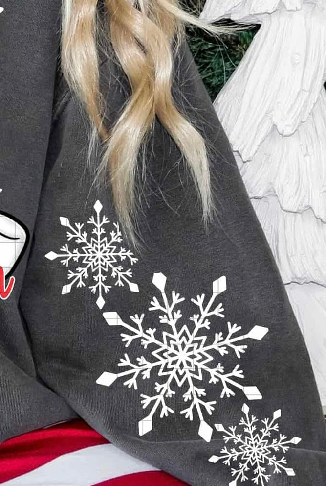 Snowflake SLEEVE (Linda) DTF Transfer