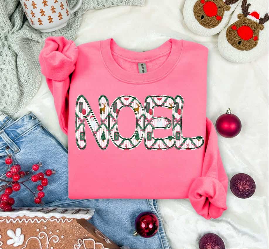 Noel Christmas Pattern (s&g) DTF Transfer