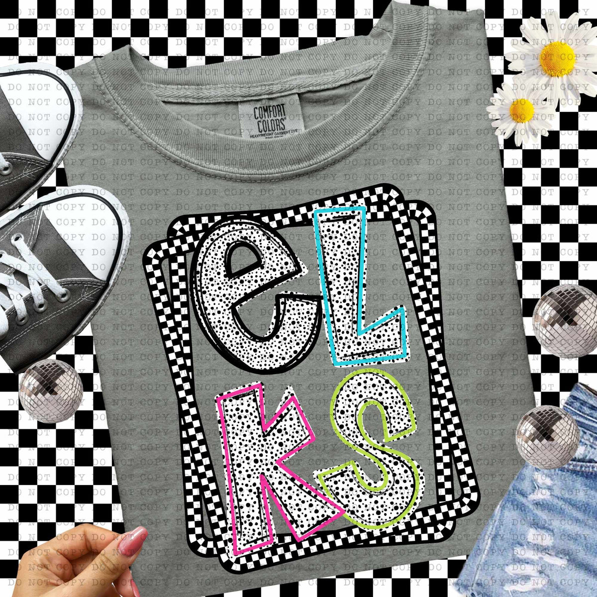 Elks Dalmatian filled mascots  (ECHT) 55112 DTF transfer