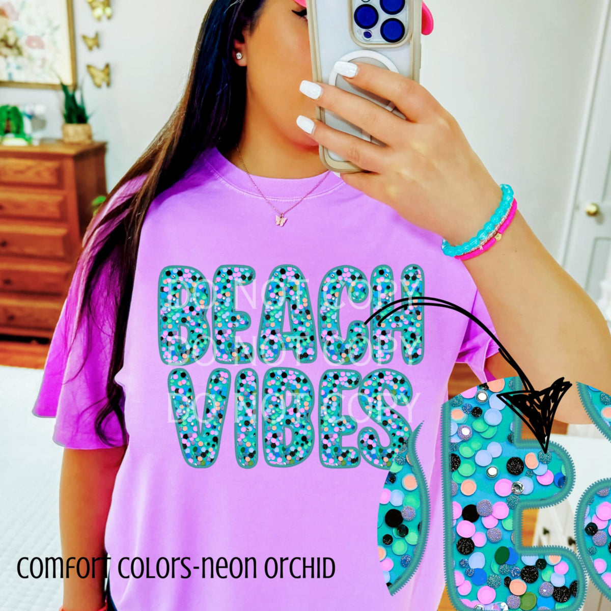 Beach vibes dots (CSG) 96431 DTF transfer