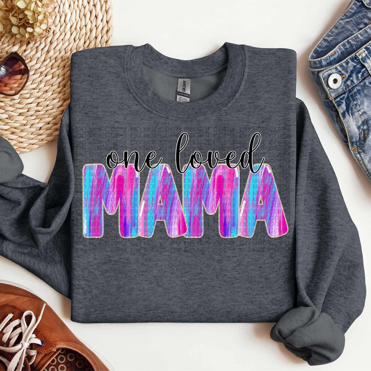 One loved mama brushstroke (VP) 82823 DTF transfer