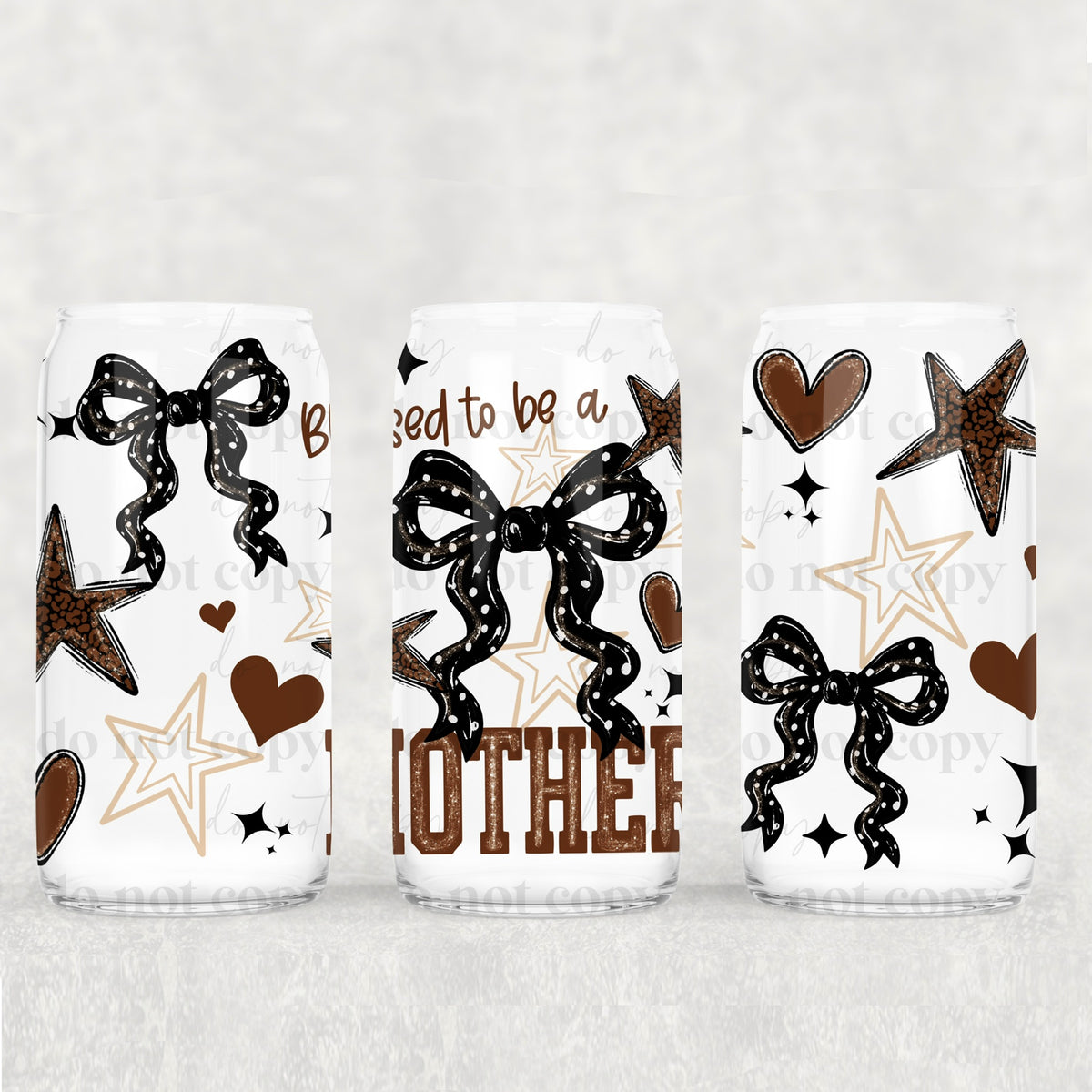 Blessed to be a mother bow (exclusive) UV DTF WRAP