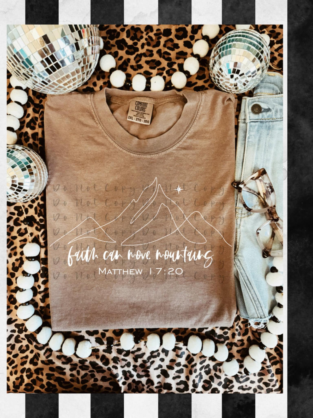 Faith can move mountains WHITE 94560 DTF transfer