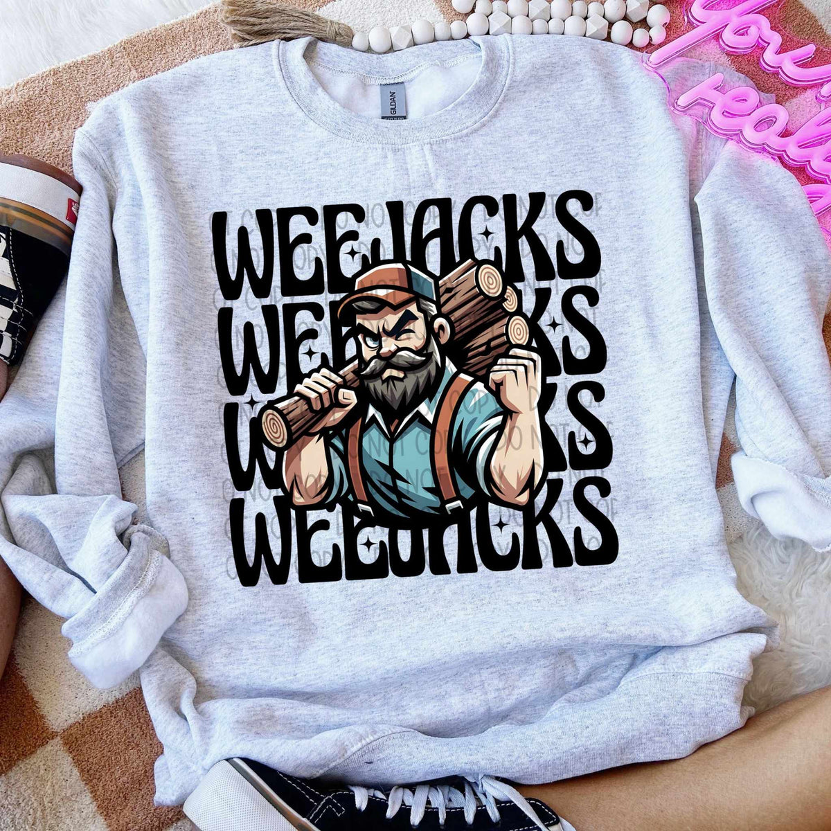 Weejacks stacked Winking Mascot SWD 49206 DTF transfer