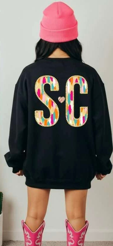 SC brushstroke with heart (S&G) 82947 DTF transfer