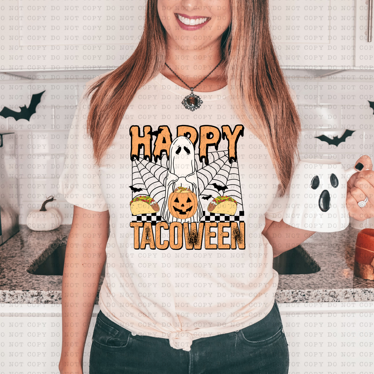 Happy Tacoween (pumpkins, cross, sunflower) 3474 DTF TRANSFER