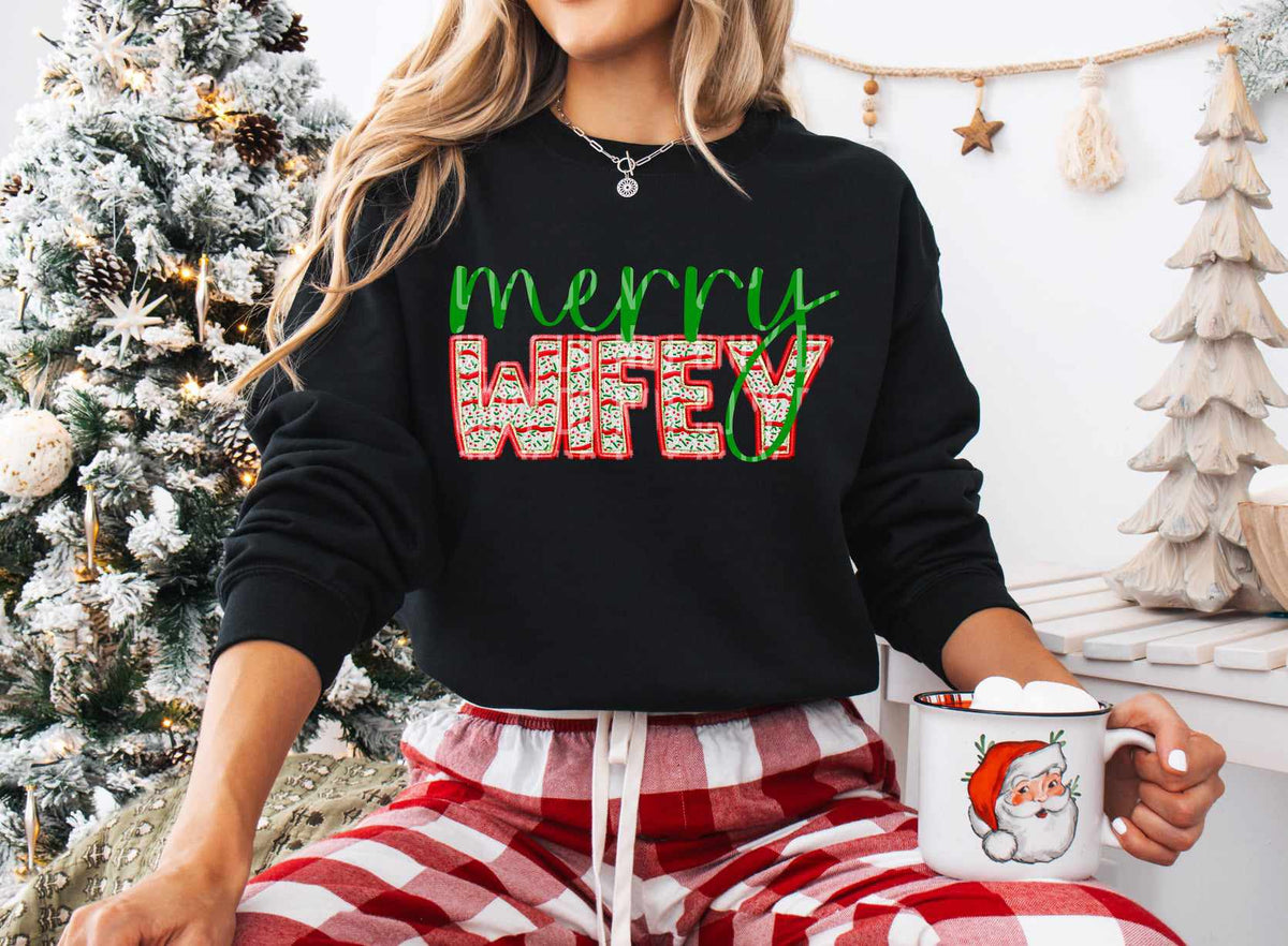 Merry wifey cake filled (caplinger) 73006 DTF transfer
