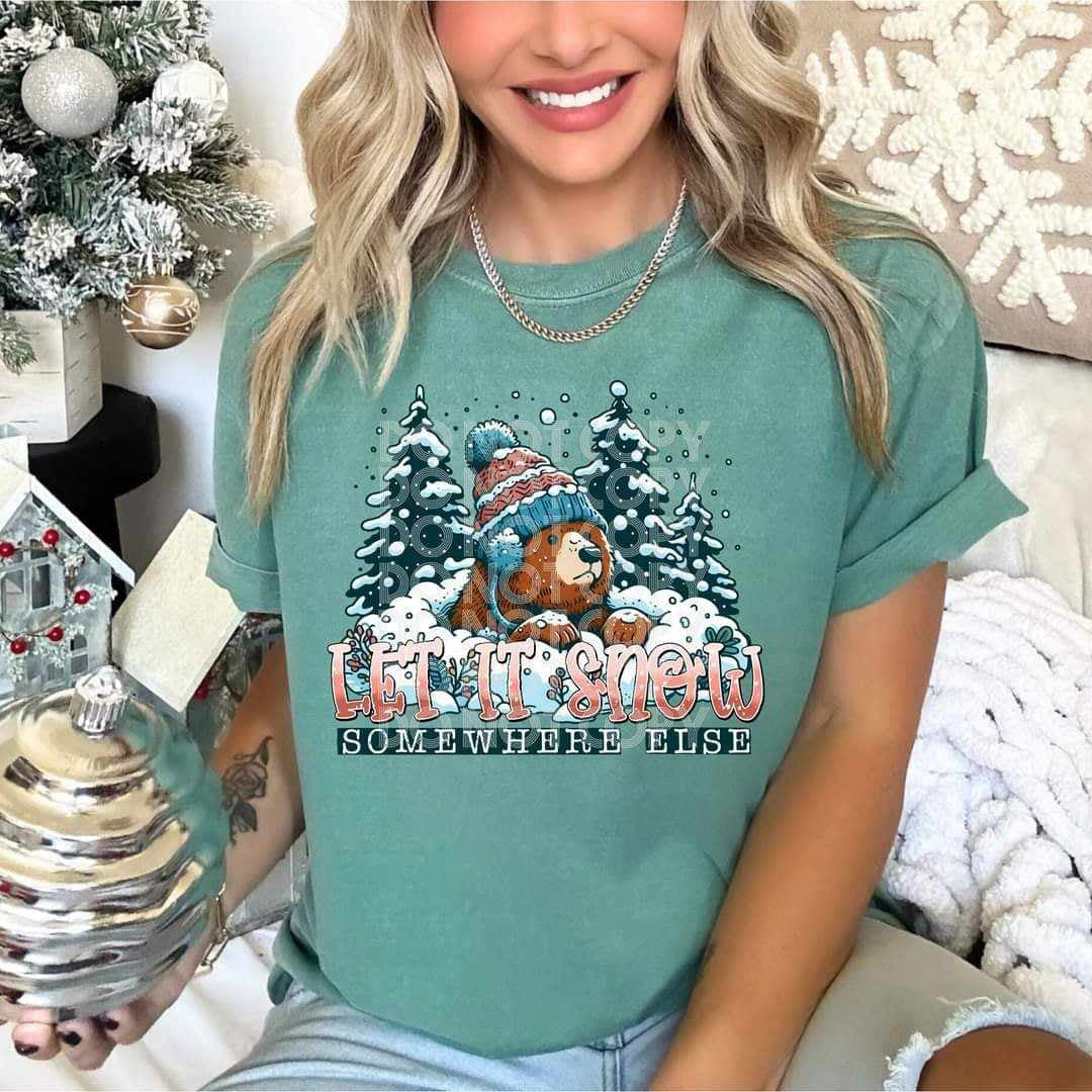 Let it snow somewhere else bear (PH) 65629 DTF transfer