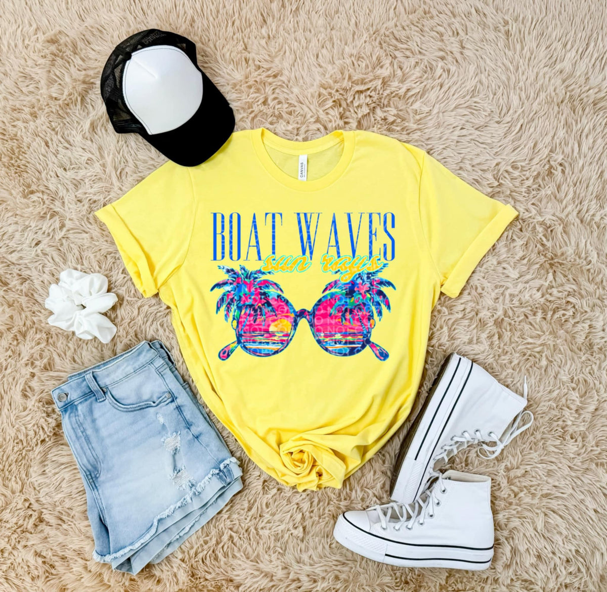 Boat Waves Sun Rays (scg) DTF transfer