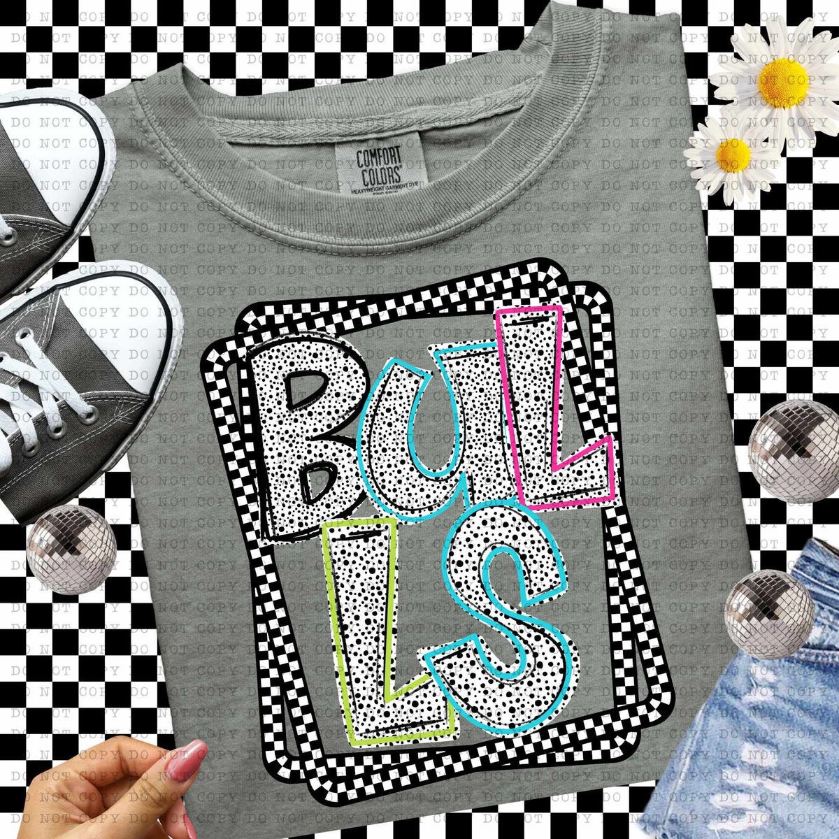 Bulls Dalmatian filled mascots (ECHT) 55144 DTF transfer
