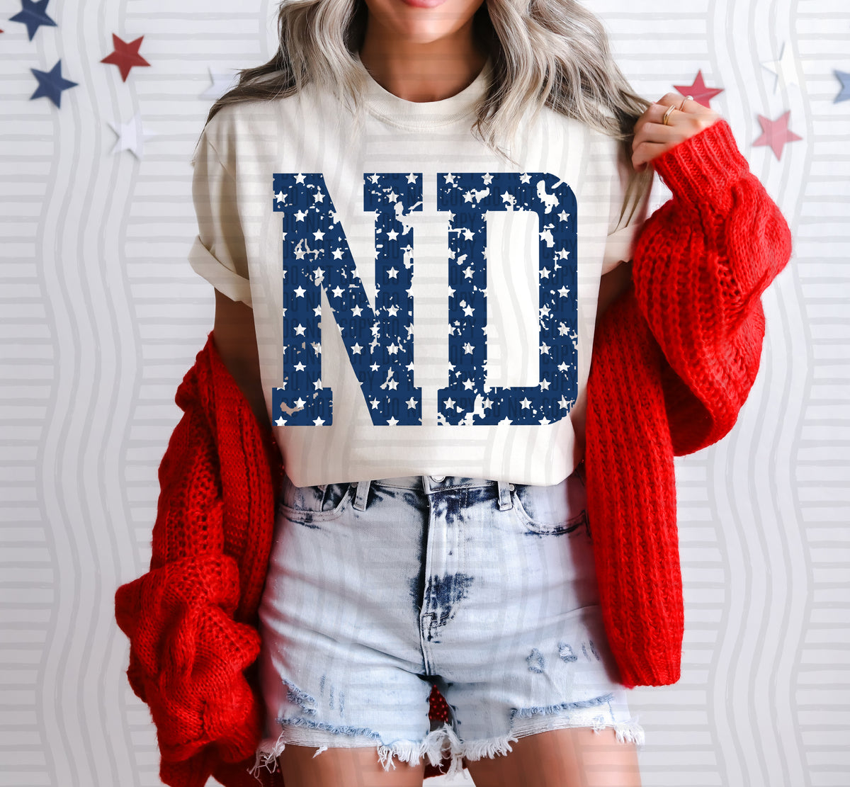 ND white stars (Caplinger) dtf transfer
