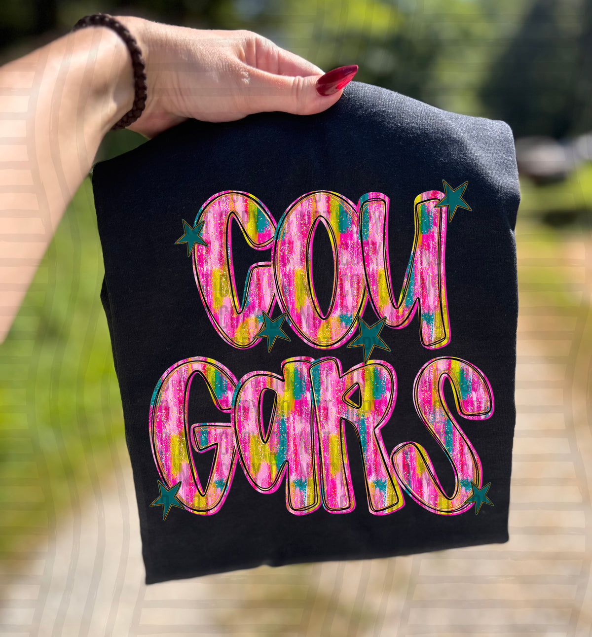 Cougars Pink Brushstroke (Caplinger) DTF Transfers
