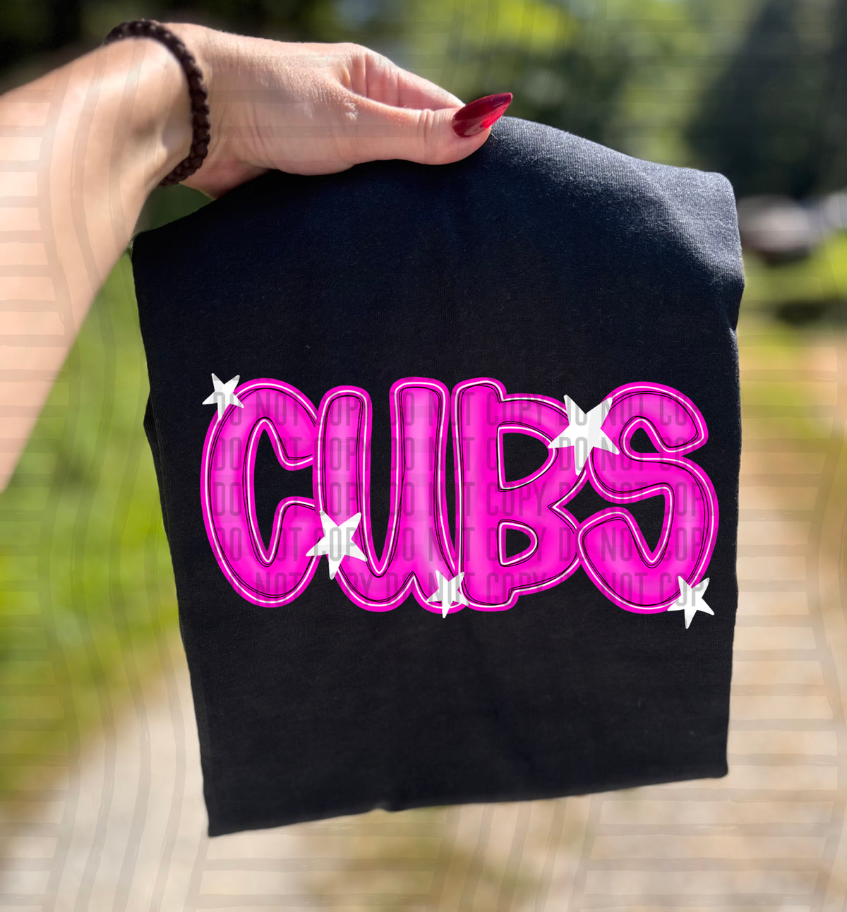 Cubs Pink And Preppy Split 112881 DTF transfer