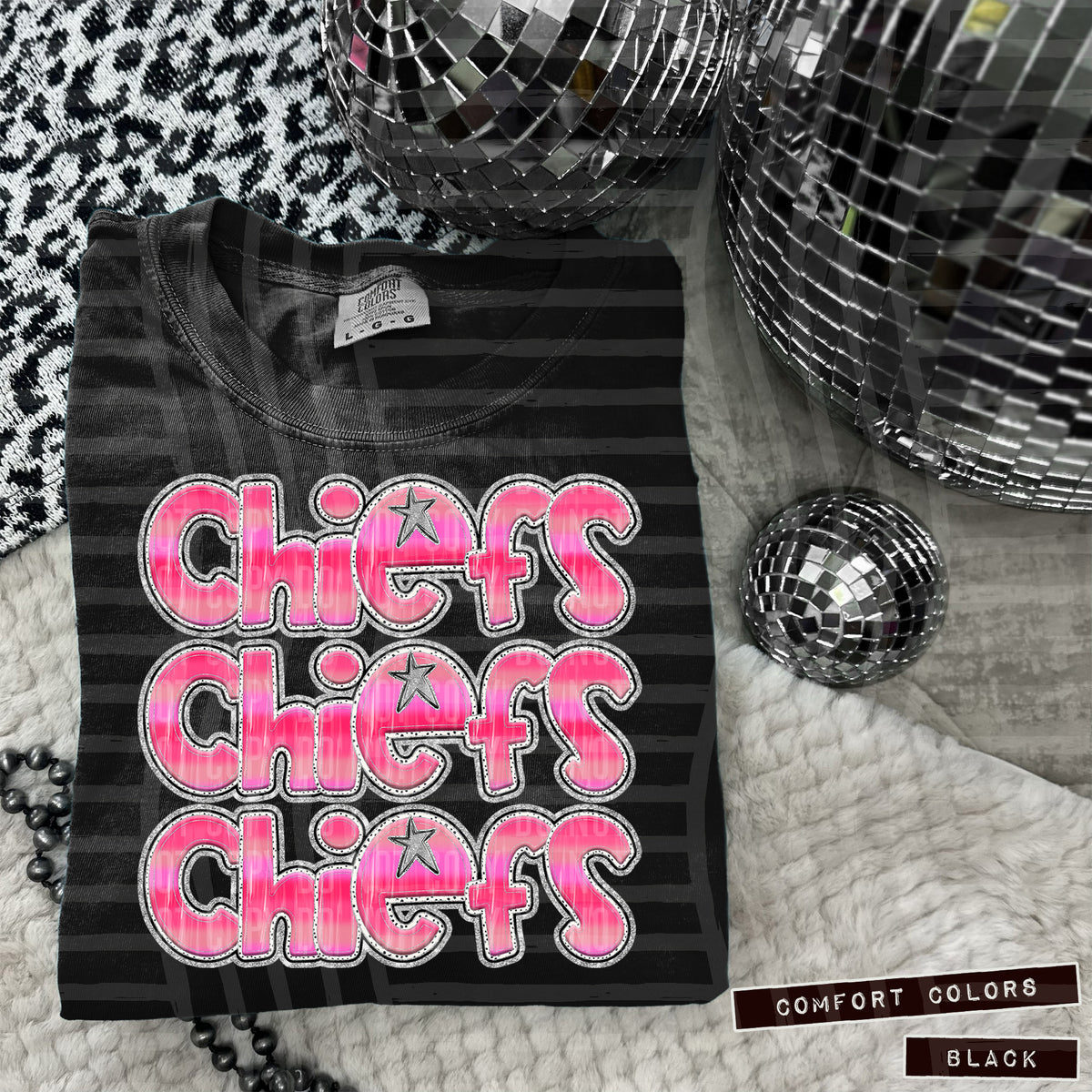 Chiefs Pink Stacked (Caplinger) 101915 DTF transfer