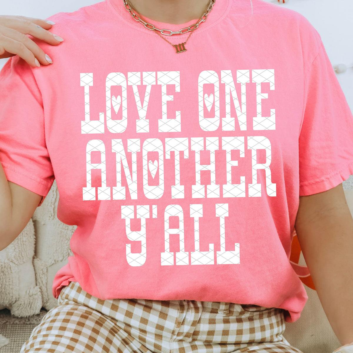 Love one another yall WHITE (SDD) DTF transfer
