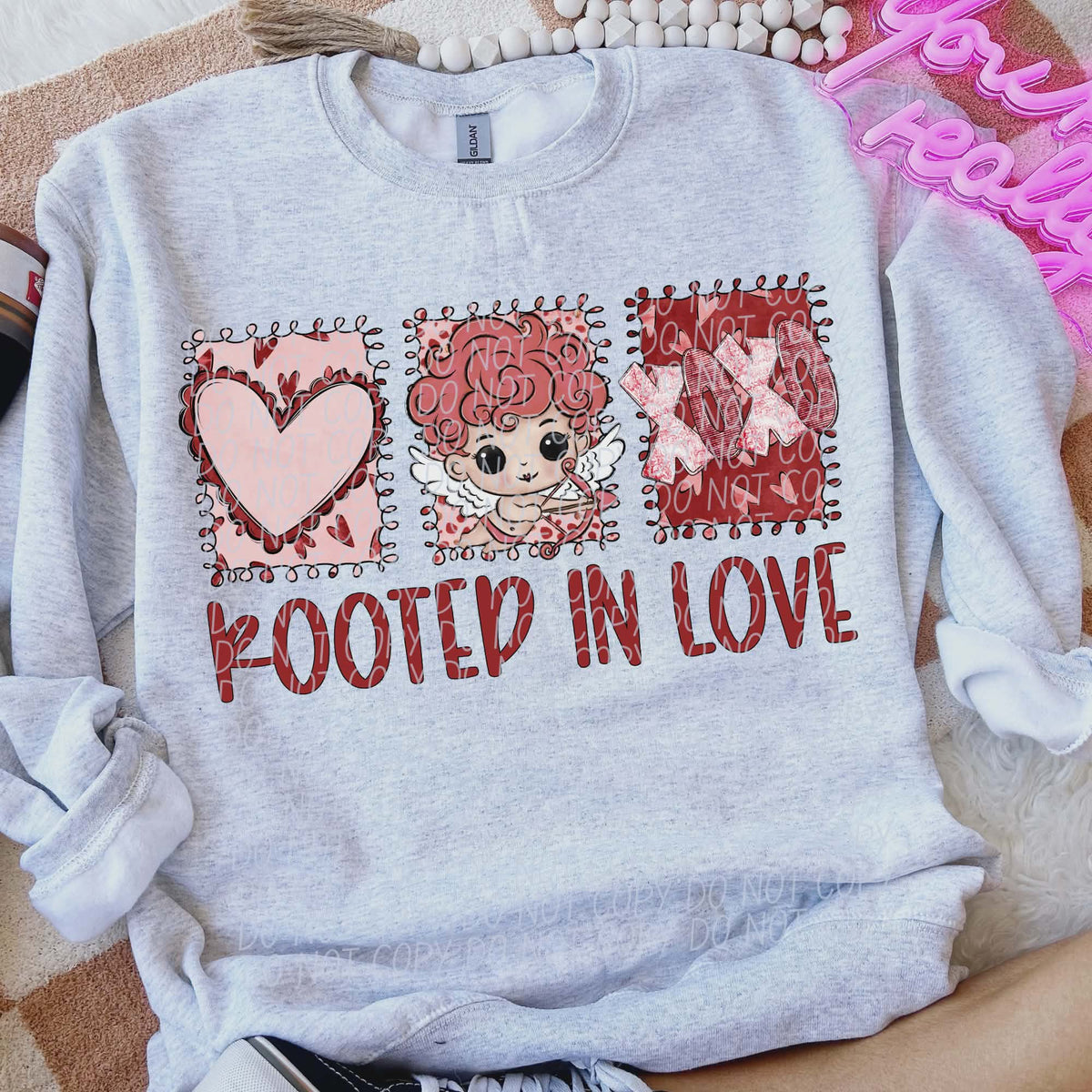 Rooted in Love frames (city) DTF transfer