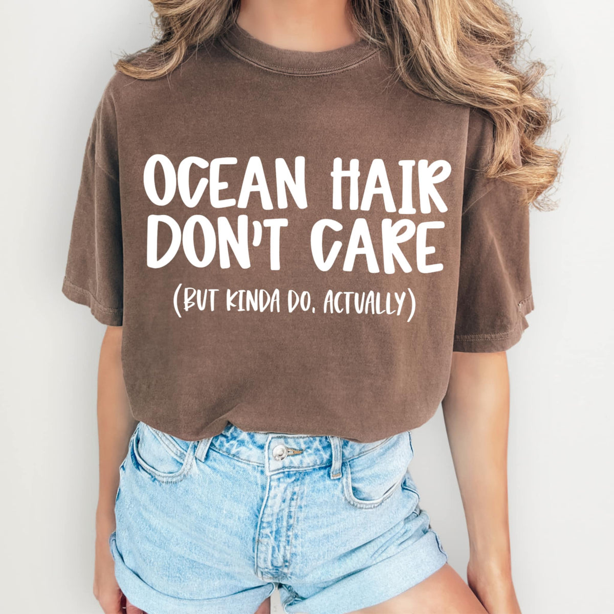 Ocean hair don’t care WHITE (CMD) 99591 DTF transfer