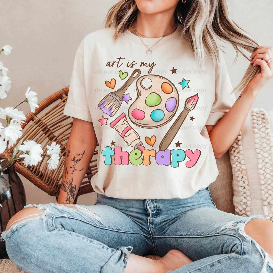 Art is my therapy (CSC) 77301 DTF transfer