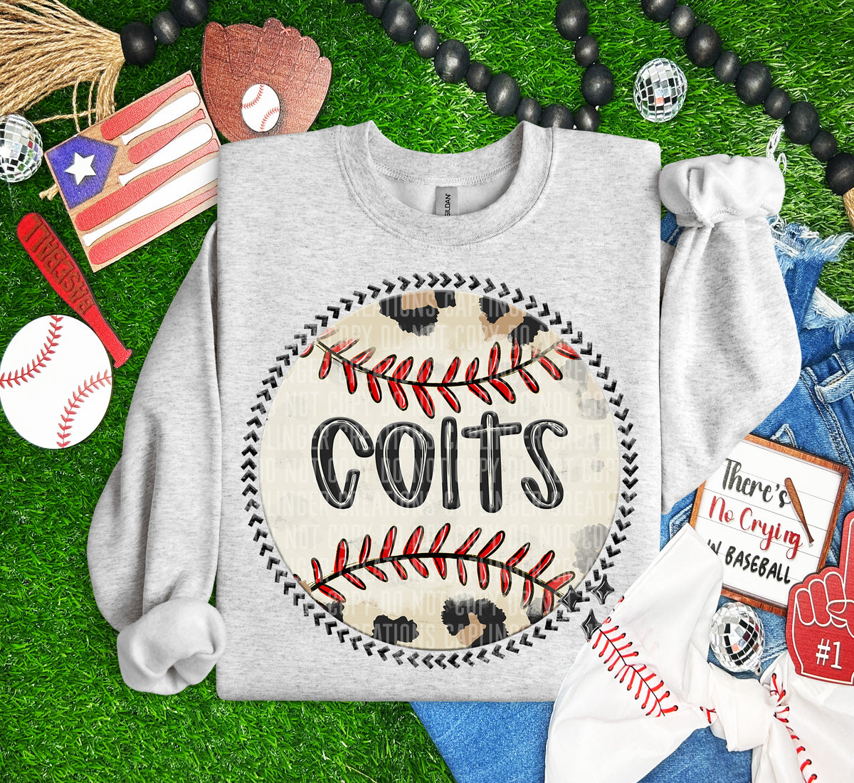 Colts baseball background (Caplinger) DTF transfer
