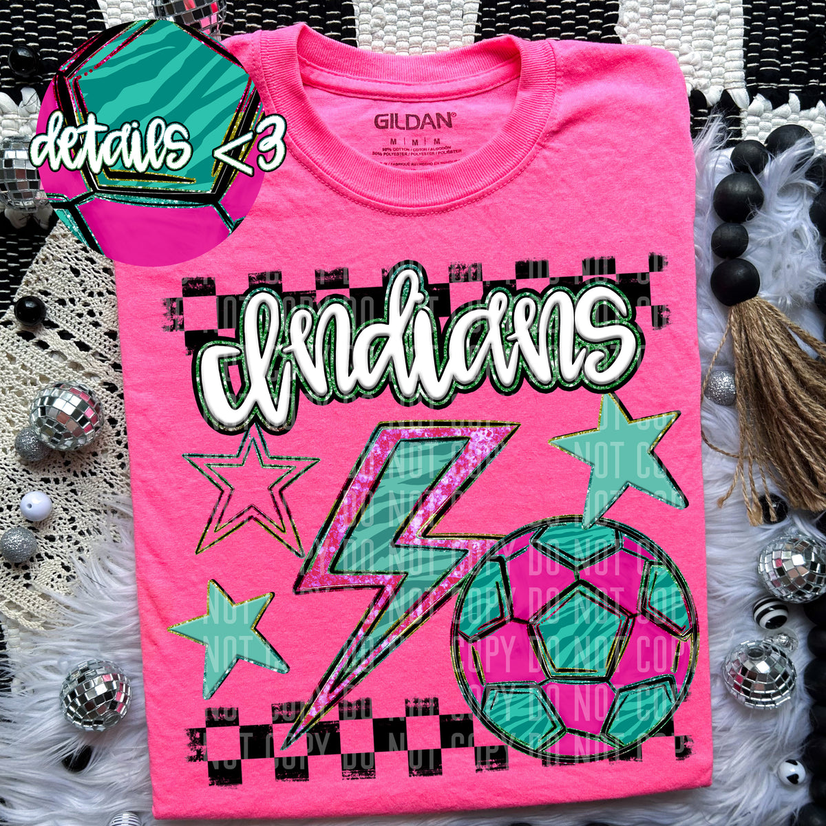 Indians Rainbow Soccer (Caplinger) 97391 DTF transfer